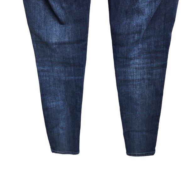 Democracy Jeans Womens Dark Wash Distressed Skinny Denim Blue‎ Ripped Size 6 - Picture 6 of 9